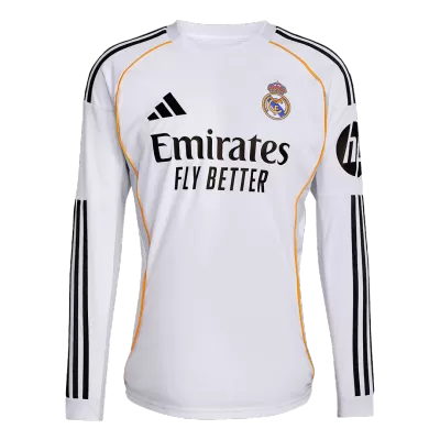 Camiseta Manga Larga Real Madrid 2025/26 Home Hombre - Versión Hincha - camisetasfutbol