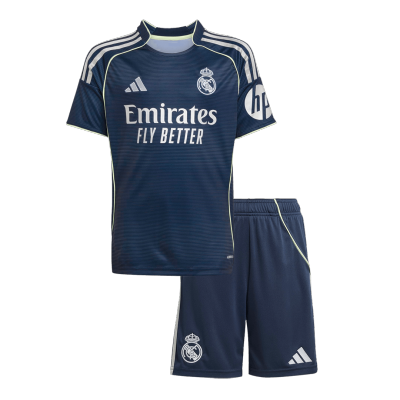 Miniconjunto Real Madrid 2025/26 Segunda Equipación Niño (Camiseta + Pantalón Corto) - camisetasfutbol