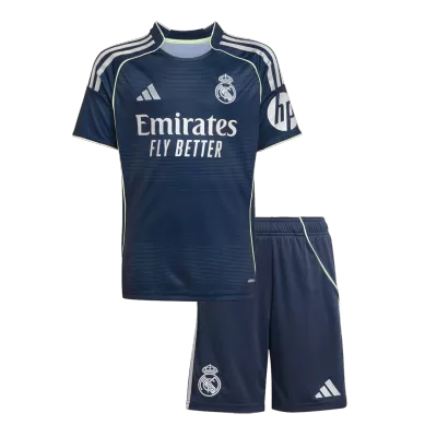 Miniconjunto Real Madrid 2025/26 Segunda Equipación Niño (Camiseta + Pantalón Corto) - camisetasfutbol