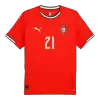 Camiseta DIOGO J. #21 Portugal 2025 Primera Equipación Hombre - Versión Hincha - camisetasfutbol