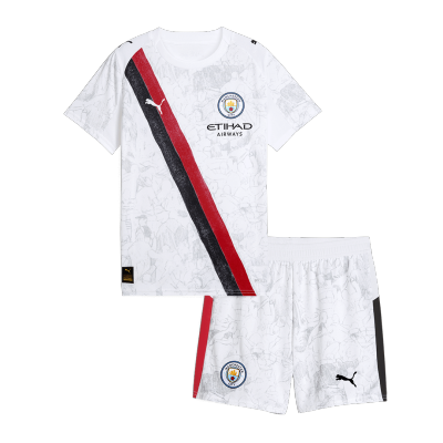 Miniconjunto Manchester City 2025/26 Copa del Mundo Niño (Camiseta + Pantalón Corto) - camisetasfutbol