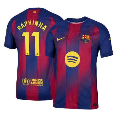 Camiseta Auténtica RAPHINHA #11 Barcelona 2025/26 Primera Equipación Hombre - Versión Jugador - camisetasfutbol