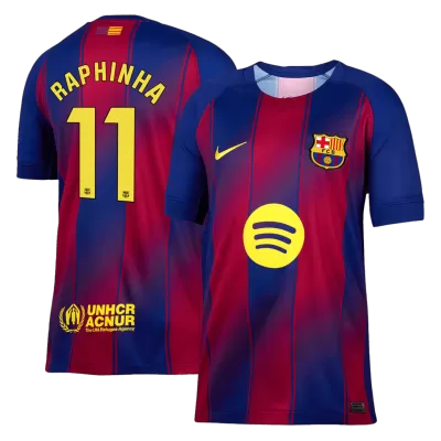 Camiseta RAPHINHA #11 Barcelona 2025/26 Primera Equipación Hombre - Versión Hincha - camisetasfutbol