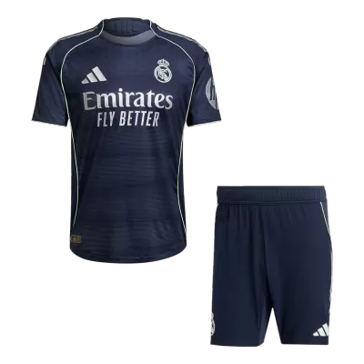 Conjunto Auténtico Real Madrid 2025/26 Segunda Equipación Hombre (Camiseta + Pantalón Corto) - camisetasfutbol
