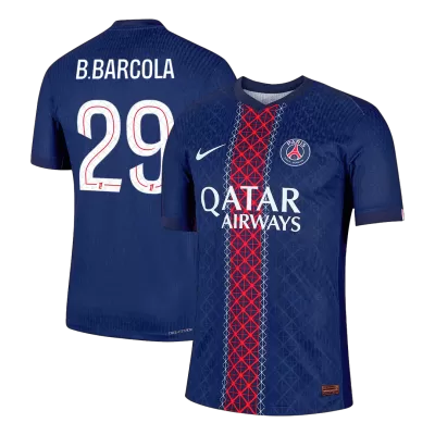 Camiseta Auténtica B.BARCOLA #29 PSG 2025/26 Primera Equipación Hombre - Versión Jugador - camisetasfutbol