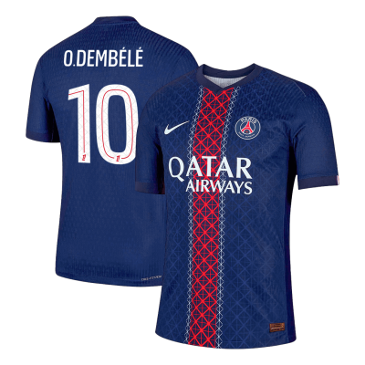 Camiseta Auténtica O.DEMBÉLÉ #10 PSG 2025/26 Primera Equipación Hombre - Versión Jugador - camisetasfutbol
