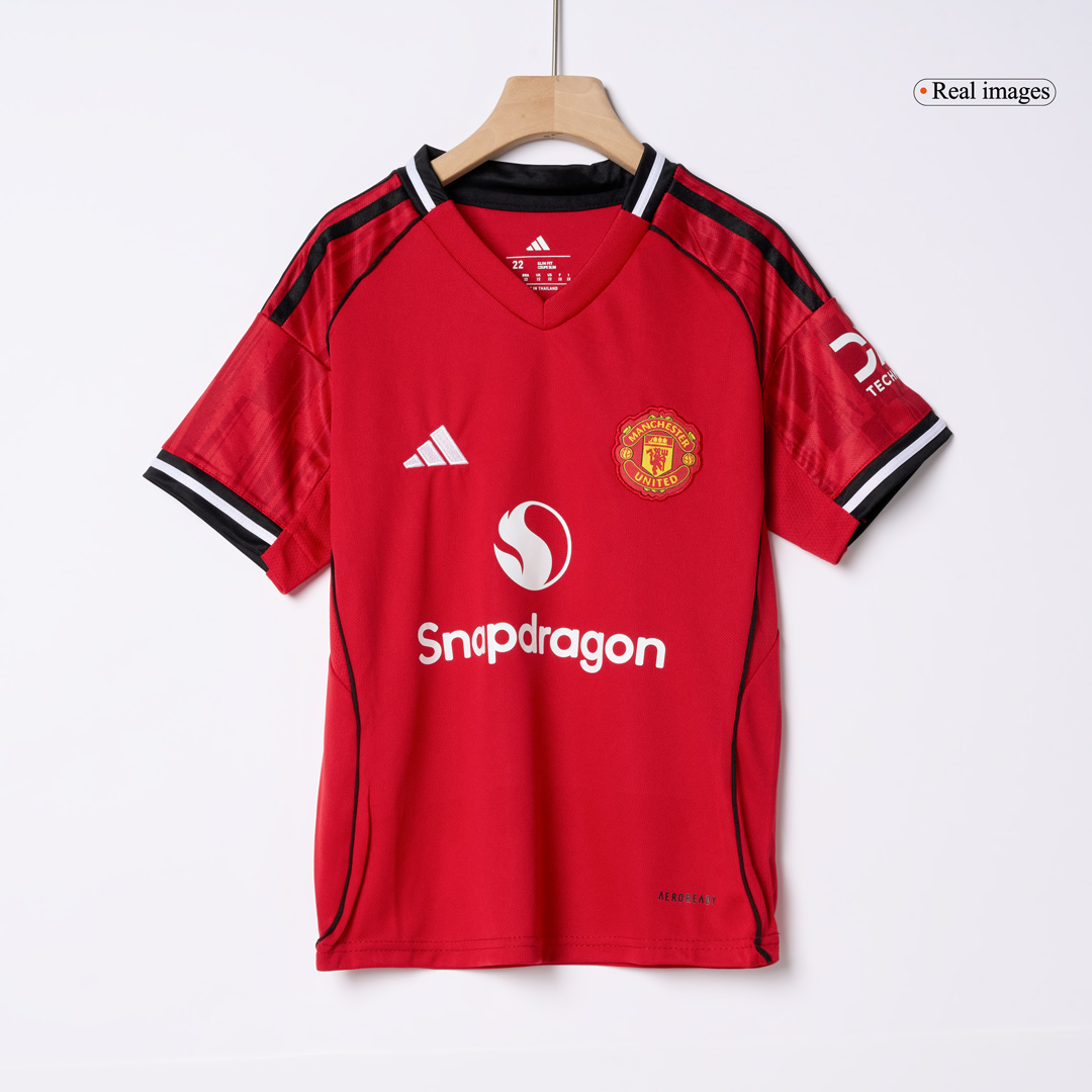 Miniconjunto Completo Manchester United 2025/26 Primera Equipación Niño - camisetasfutbol