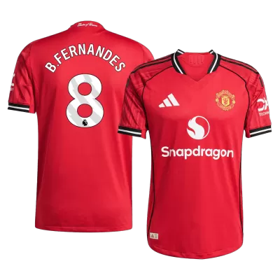 Camiseta Auténtica B.FERNANDES #8 Manchester United 2025/26 Primera Equipación Hombre - Versión Jugador - camisetasfutbol