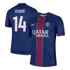 Camiseta Auténtica D.DOUÉ #14 PSG 2025/26 Primera Equipación Hombre - Versión Jugador - camisetasfutbol