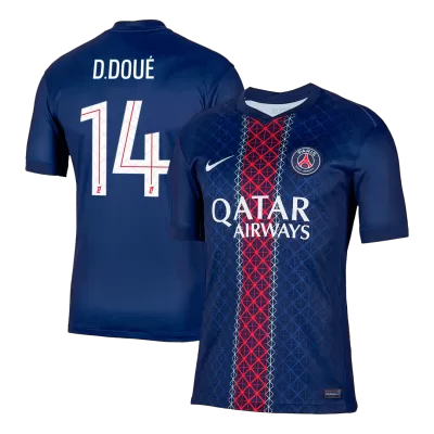 Camiseta D.DOUÉ #14 PSG 2025/26 Primera Equipación Hombre - Versión Hincha - camisetasfutbol