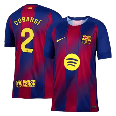 Camiseta CUBARSÍ #2 Barcelona 2025/26 Primera Equipación Hombre - Versión Hincha - camisetasfutbol