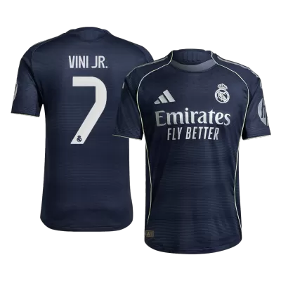 Camiseta Auténtica VINI JR. #7 Real Madrid 2025/26 Segunda Equipación Hombre - Versión Jugador - camisetasfutbol