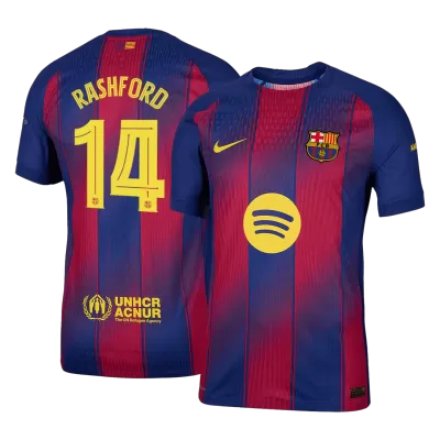 UCL Camiseta Auténtica RASHFORD #14 Barcelona 2025/26 Primera Equipación Hombre - Versión Jugador - camisetasfutbol