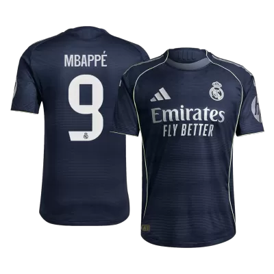 Camiseta Auténtica MBAPPÉ #9 Real Madrid 2025/26 Segunda Equipación Hombre - Versión Jugador - camisetasfutbol
