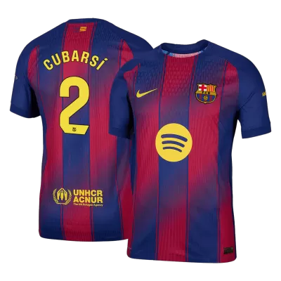 Camiseta Auténtica CUBARSÍ #2 Barcelona 2025/26 Primera Equipación Hombre - Versión Jugador - camisetasfutbol