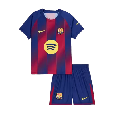 Miniconjunto Barcelona 2025/26 Primera Equipación Niño (Camiseta + Pantalón Corto) - camisetasfutbol