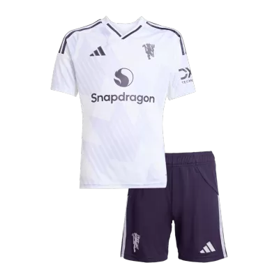 Miniconjunto Manchester United 2025/26 Segunda Equipación Niño (Camiseta + Pantalón Corto) - camisetasfutbol