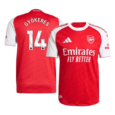 Camiseta Auténtica GYÖKERES #14 Arsenal 2025/26 Primera Equipación Hombre - Versión Jugador - camisetasfutbol