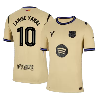 UCL Camiseta Auténtica LAMINE YAMAL #10 Barcelona 2025/26 Segunda Equipación Hombre - Versión Jugador - camisetasfutbol