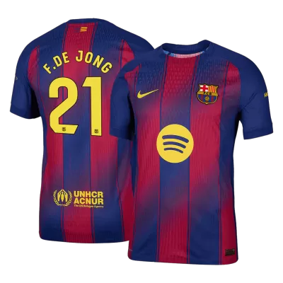 Camiseta versión jugador F.DE JONG #21 Barcelona 2025/26 Primera Equipación - Versión Jugador - camisetasfutbol