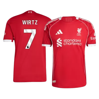 Camiseta Auténtica WIRTZ #7 Liverpool 2025/26 Primera Equipación Hombre - Versión Jugador - camisetasfutbol