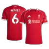 Camiseta KERKEZ #6 Liverpool 2025/26 Primera Equipación Hombre - Versión Hincha - camisetasfutbol