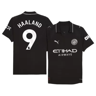 Camiseta Auténtica HAALAND #9 Manchester City 2025/26 Segunda Equipación - Versión Jugador - camisetasfutbol