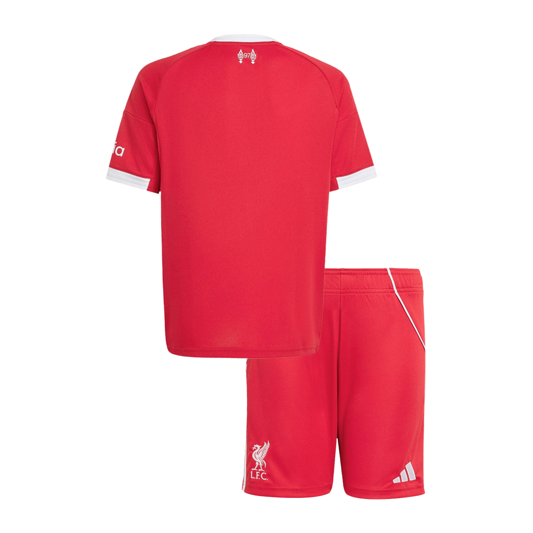 Miniconjunto Liverpool 2025/26 Primera Equipación Niño - camisetasfutbol