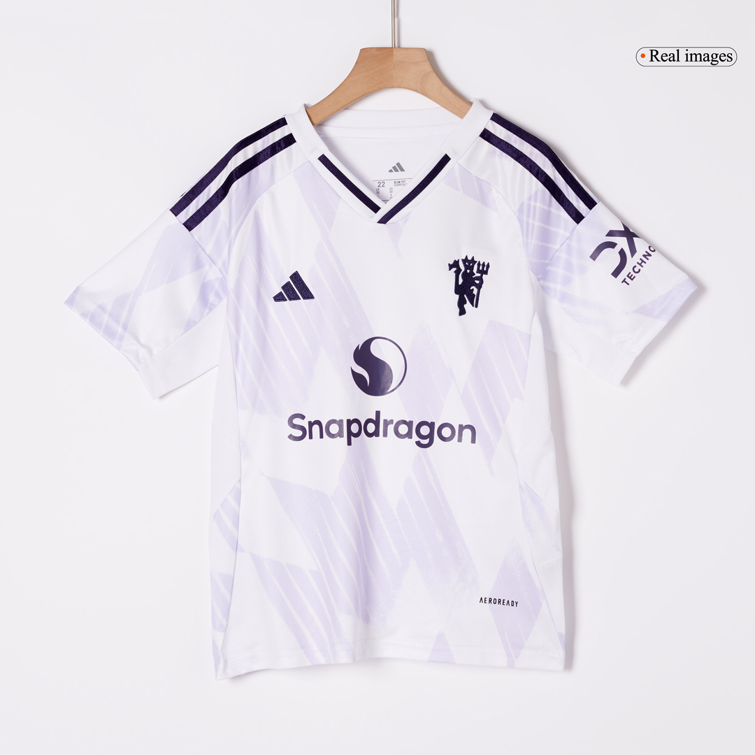 Miniconjunto Completo Manchester United 2025/26 Segunda Equipación Niño - camisetasfutbol