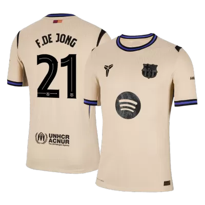 UCL Camiseta versión jugador F.DE JONG #21 Barcelona 2025/26 Segunda Equipación - Versión Jugador - camisetasfutbol