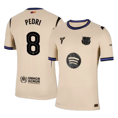 UCL Camiseta versión jugador PEDRI #8 Barcelona 2025/26 Segunda Equipación - Versión Jugador - camisetasfutbol