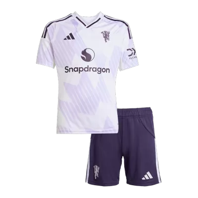 Miniconjunto Manchester United 2025/26 Segunda Equipación Niño (Camiseta + Pantalón Corto) - camisetasfutbol
