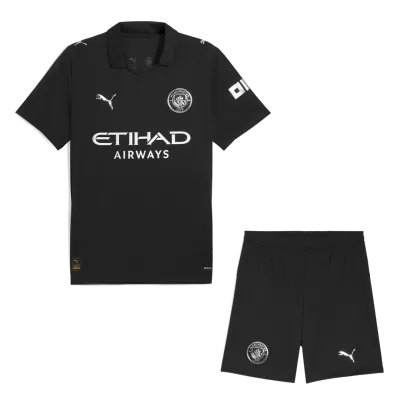 Conjunto Manchester City 
2025/26 Segunda Equipación (Camiseta + Pantalón Corto) - camisetasfutbol