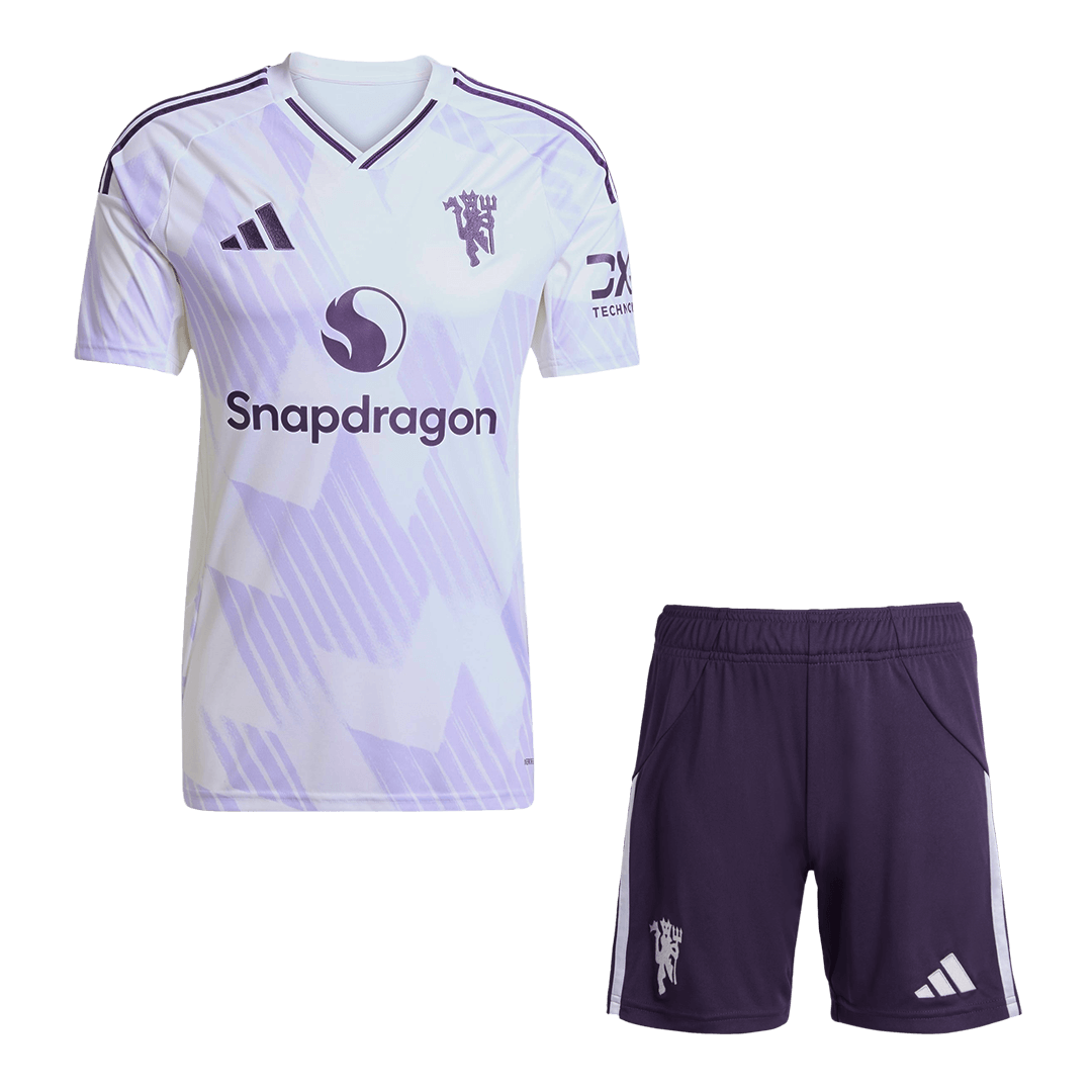 Conjunto Manchester United 
2025/26 Segunda Equipación - camisetasfutbol