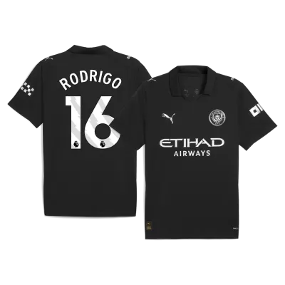 Camiseta RODRIGO #16 Manchester City 2025/26 Segunda Equipación - Versión Hincha - camisetasfutbol
