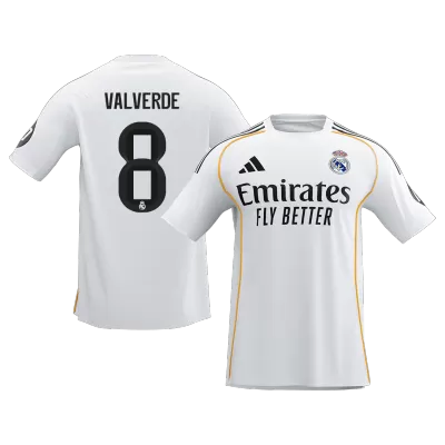 Camiseta VALVERDE #8 Real Madrid 2025/26 Primera Equipación - Versión Hincha - camisetasfutbol
