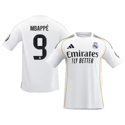 Camiseta MBAPPÉ #9 Real Madrid 2025/26 Primera Equipación - Versión Hincha - camisetasfutbol