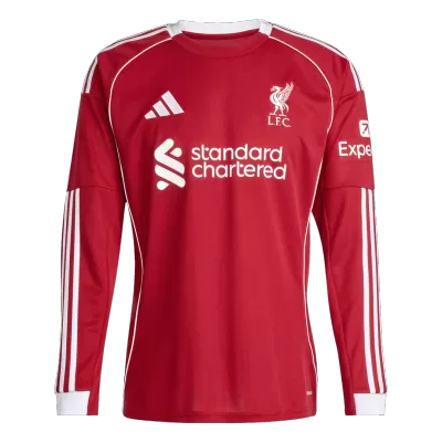 Camiseta Manga Larga Liverpool 2025/26 Primera Equipación - Versión Hincha - camisetasfutbol