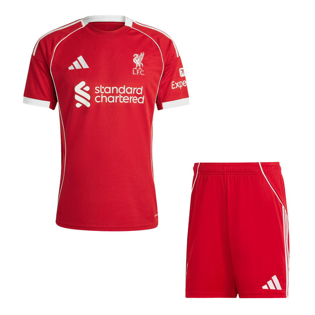 Conjunto Liverpool 
2025/26 Primera Equipación - camisetasfutbol