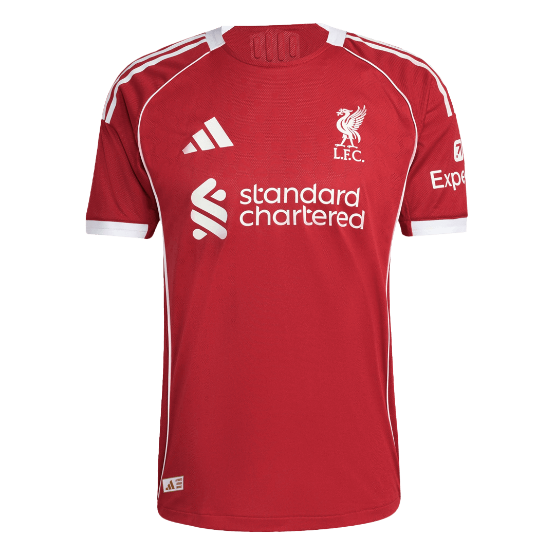 Camiseta versión jugador Liverpool 2025/26 Primera Equipación - Versión Jugador - camisetasfutbol