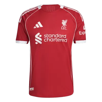 Camiseta Auténtica Liverpool 2025/26 Primera Equipación Hombre - Versión Jugador - camisetasfutbol