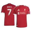 Camiseta Auténtica WIRTZ #7 Liverpool 2025/26 Primera Equipación Hombre - Versión Jugador - camisetasfutbol