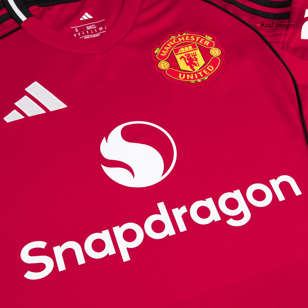 Calidad Premium Camiseta B.FERNANDES #8 Manchester United 2025/26 Primera Equipación -Versión Hincha - camisetasfutbol