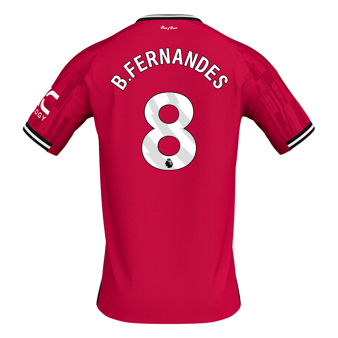 Calidad Premium Camiseta B.FERNANDES #8 Manchester United 2025/26 Primera Equipación -Versión Hincha - camisetasfutbol
