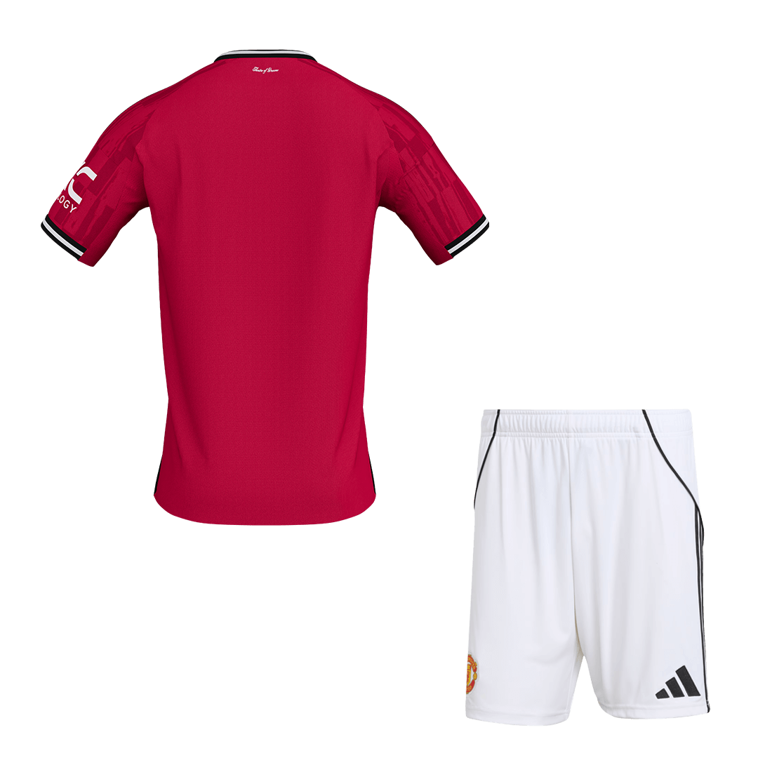 Calidad Premium Conjunto Manchester United 2025/26 Primera Equipación (Camiseta + Pantalón Corto) - camisetasfutbol