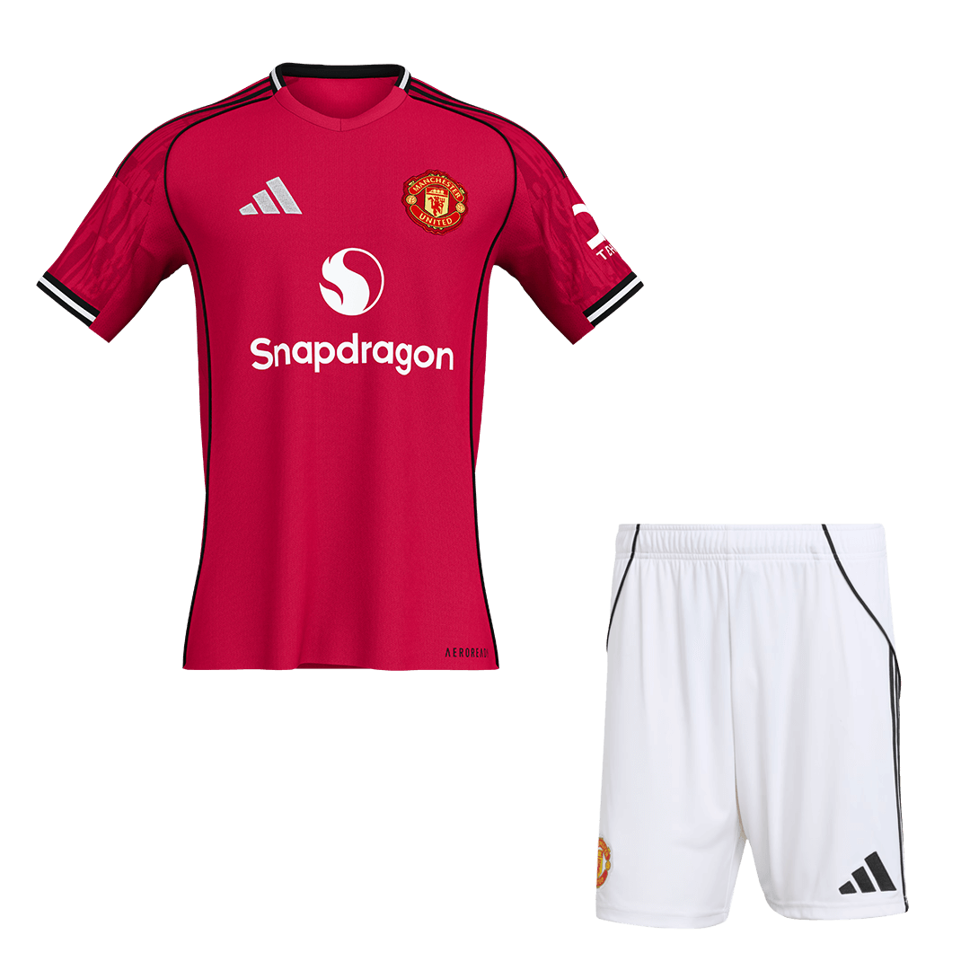 Calidad Premium Conjunto Manchester United 2025/26 Primera Equipación (Camiseta + Pantalón Corto) - camisetasfutbol