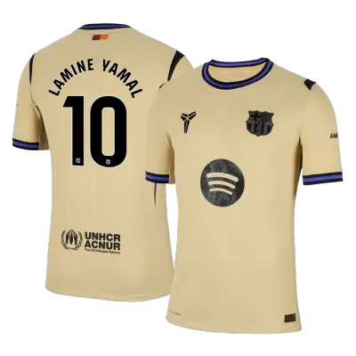 UCL Camiseta Auténtica LAMINE YAMAL #10 Barcelona 2025/26 Segunda Equipación - Versión Jugador - camisetasfutbol