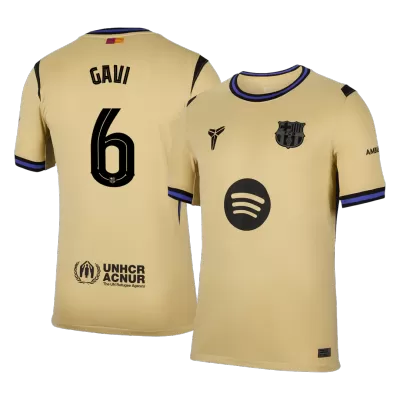 UCL Camiseta GAVI #6 Barcelona 2025/26 Segunda Equipación - Versión Hincha - camisetasfutbol