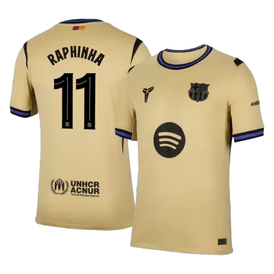 UCL Camiseta RAPHINHA #11 Barcelona 2025/26 Segunda Equipación - Versión Hincha - camisetasfutbol