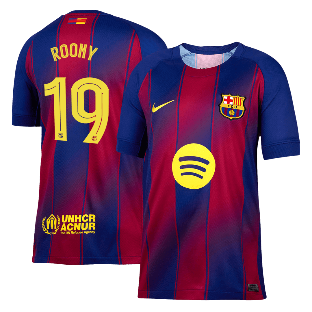 Calidad Premium UCL Camiseta ROONY #19 Barcelona 2025/26 Primera Equipación -Versión Hincha - camisetasfutbol